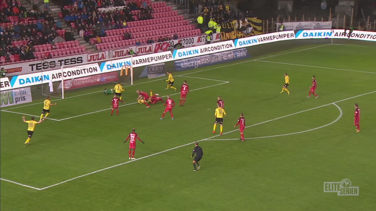 Ødemarksbakken etter utligninga mot Brann